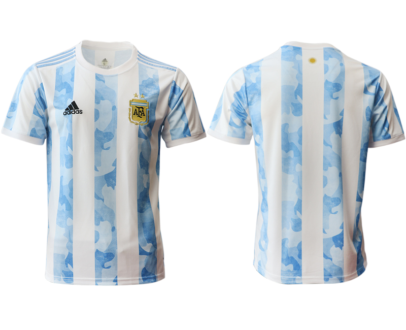 Men 2020-2021 Season National team Argentina home aaa version white Soccer Jersey1->argentina jersey->Soccer Country Jersey